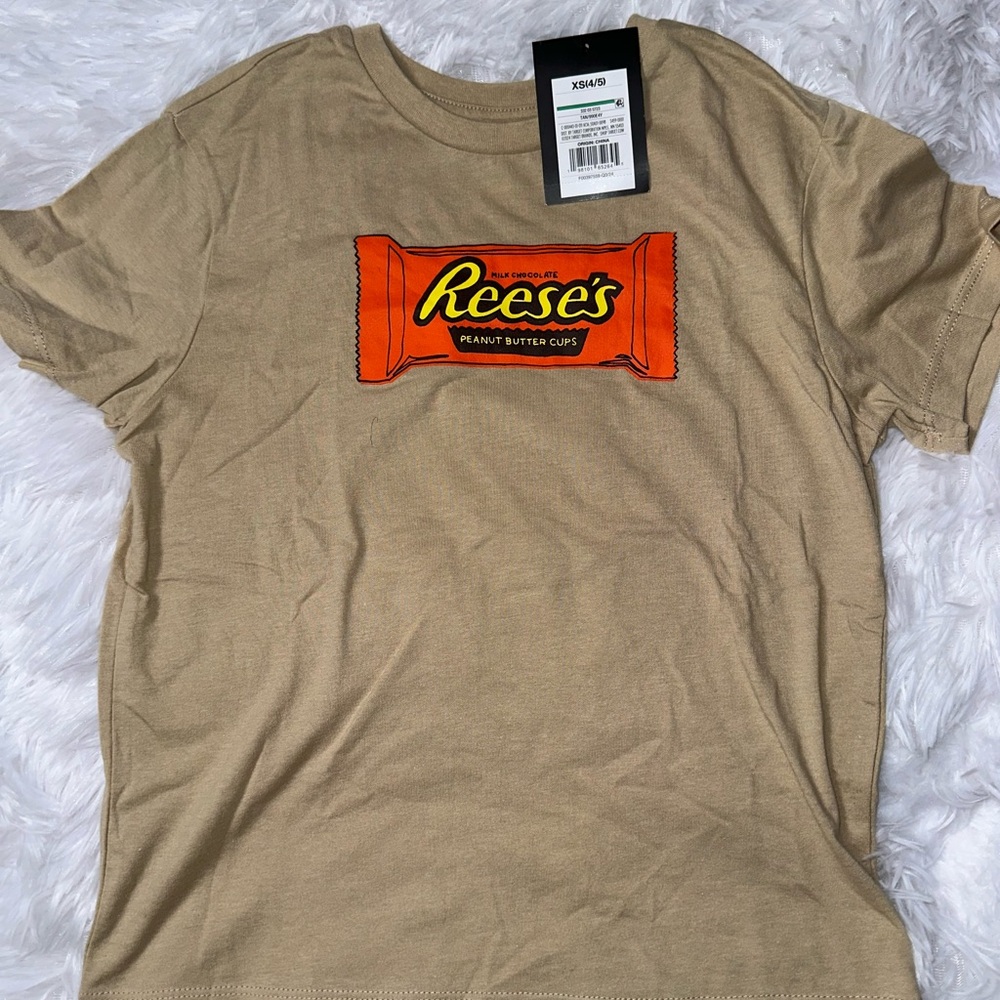 Tan T-Shirt with Reese's Logo